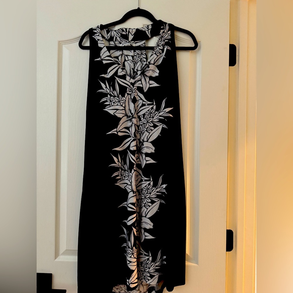 Tommy Bahama Black & White Floral Sleeveless Dress – Size L